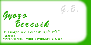 gyozo bercsik business card